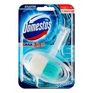 Блок для очищення унітазу Атлантік Сила 3в1 Domestos, 1 шт/уп.