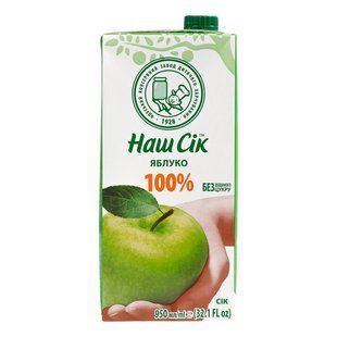 Сік Яблуко Наш Сік 0.95 л