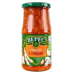 Консервована квасоля з грибами Верес, 460 г