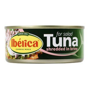 Консервований тунець салатний у власному соку Iberica, 150 г