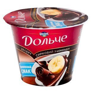 Десерт 3.4% Банан-шоколад Дольче, 180 г