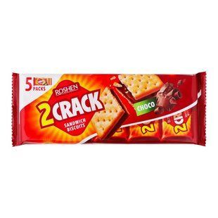 Печиво-сендвіч 2 Crack з шоколадною начинкою ККФ Roshen, 190г