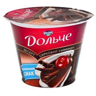 Десерт 3.4% Вишня-шоколад Дольче, 180 г