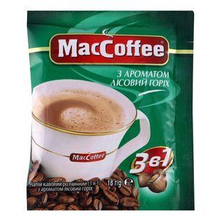 Напій кавовий розчинний 3в1 Лісовий горіх MacCoffee, 18 г