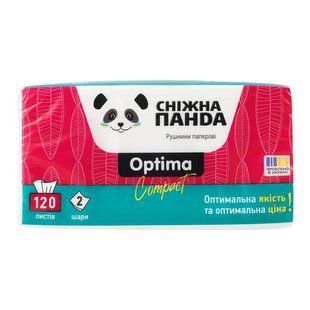 Рушник паперовий 2-х шаровий Optima Компакт 120листів Сніжна панда, 1 шт/уп.