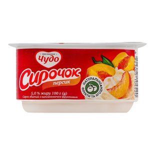 Сирочок 5% Персик Чудо, 100 г