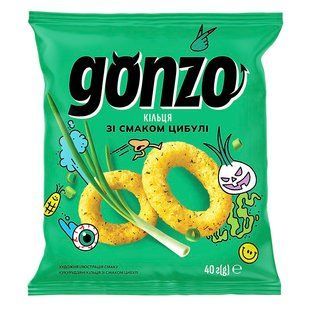Кукурудзяні кільця зі смаком цибулі Gonzo, 40 г