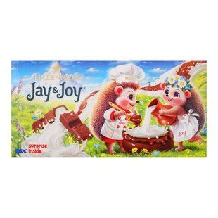 Шоколад молочний з молочною начинкою Jay&Joy к/у 90г