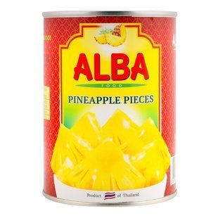Консервовані ананаси шматочками Alba food, 580 г