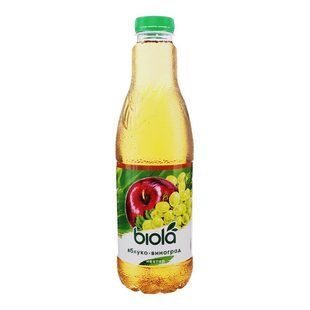 Нектар освітлений пастеризований яблучно-виноградний Biola п/пл 1л