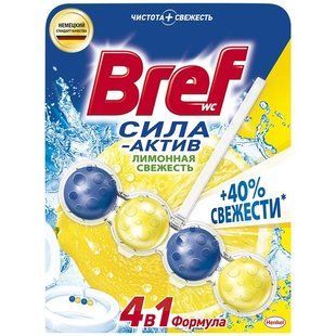 Блок для очищення унітазу Lemon Power Aktiv Bref, 1 шт/уп.