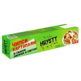 Чипси картопляні зі смаком лисичок в сметані Hrystt, 60 г