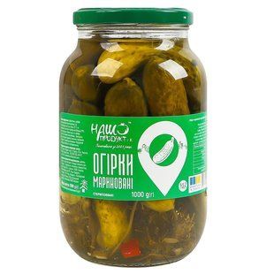 Огірки мариновані стерилізовані Наш продукт, 1 л