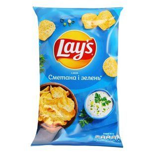 Чіпси зі смаком сметани та зелені Lay's, 60 г