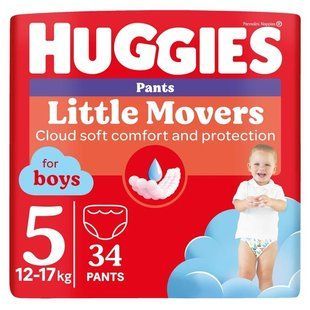 Трусики-підгузки для хлопчиків 12-17 кг 5 Pants Huggies, 34 шт/уп.