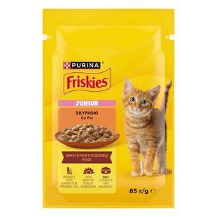 Корм для кошенят з куркою у підливці Junior Friskies, 85 г