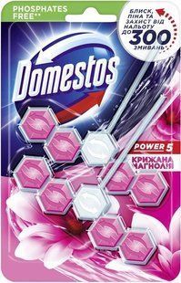Блок для очищення унітазу Крижана магнолія Power 5 Domestos, 1 шт/уп.