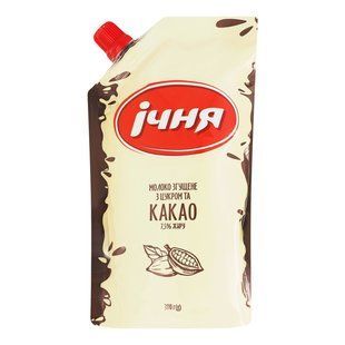 Молоко незбиране згущене з цукром та какао 7,5% Ічня, 300г