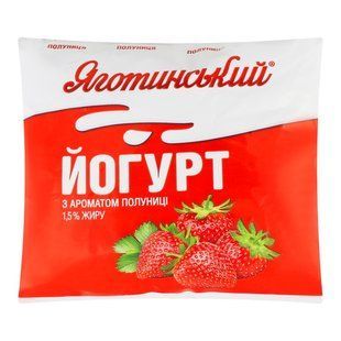 Йогурт 1.5% Полуниця Яготинський, 400 г