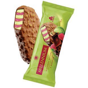 Морозиво ескімо Millenium фісташка малина Рудь, 80 г