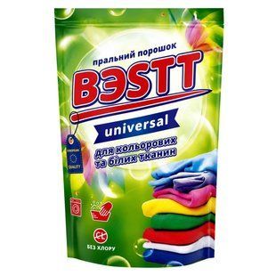 Пральний порошок універсальний для кольорових та білих тканин Bestt, 400 г
