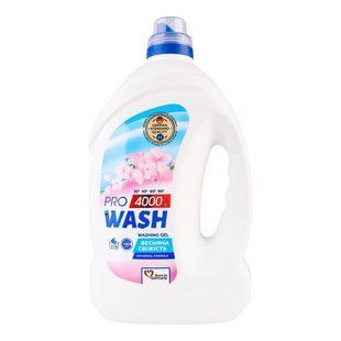 Гель для прання весняна свіжість PRO WASH, пл. 4 л