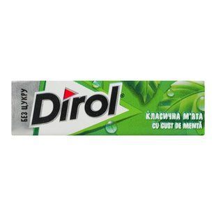 Гумка жувальна без цукру Класична м'ята Dirol, 14 г
