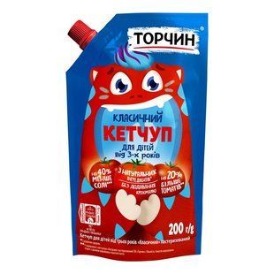 Кетчуп для дітей від 3 років Класичний Торчин, 200 г