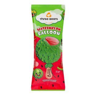 Морозиво Watermelon balloon глазурований Три ведмеді, 55 г