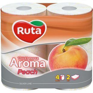 Туалетний папір 2-х шаровий Aroma Peach Ruta, 4 шт/уп.