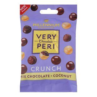 Драже у молочному та білому шоколаді Crunch Very Peri, 80 г