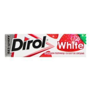Гумка жувальна без цукру Полунична галявина White Dirol, 14 г