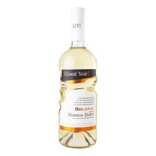 Напій винний білий напівсолодкий 10% Blanco Dolce Bolgrad Good Year, 0.75 л