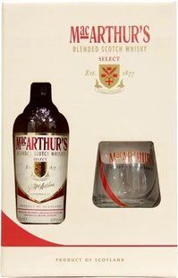 Набір Віскі Шотландія + 1 склянка у коробці MacArthur's, 0.7 л