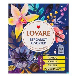 Чай пакетований чорний Bergamot Assorted Lovare, 32 шт/уп.