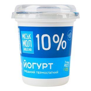 Йогурт 10% Грецький Міськмолзавод №1, 300 г