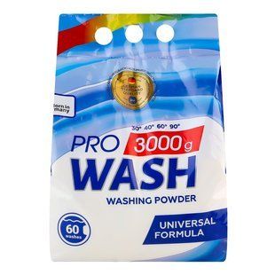 Порошок для стирки Pro Wash Универсальный, 3 кг
