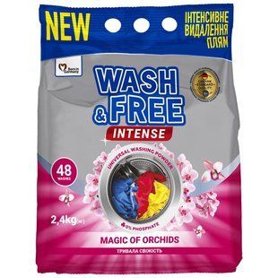 Порошок для прання універсальний Intense Магія орхідей Wash&Free, 2.4 кг