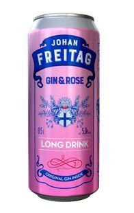 Напій слабоалкогольний 5% сильногазований Gin&Rose Johan Freitag з/б 0.5 л