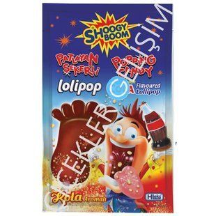 Льодяник зі смаком Cola + вибухова карамель Shoogy Boom, 12 г