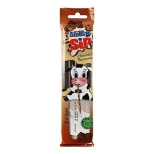 Трубочка для молока зі смаком шоколаду Milky Sip, 30 г