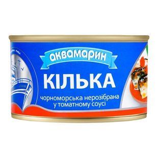 Консервована кілька в томатному соусі Аквамарин, 230 г