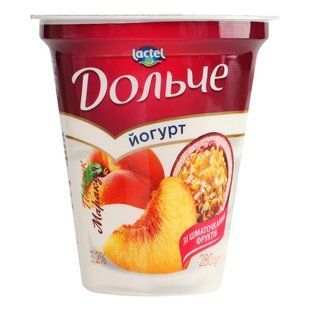 Йогурт 3.2% Персик-маракуйя Дольче, 280 г