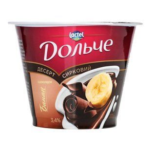 Десерт 3.4% Банан-шоколад Дольче, 200 г