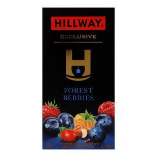 Чай пакетований чорний з лісовими ягодами Hillway, 25 шт/уп.