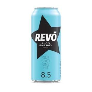Напій енергетичний 8.5% слабоалкогольний сильногазований Кокос з/б Revo, 0.5л