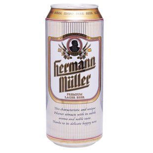 Пиво світле 4% Hermann Muller, 1.5 л