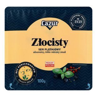 Сир 50% золотистий з пліснявою Lazur, 100г