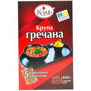 Крупа гречана у варильних пакетах Козуб, 5*80 г